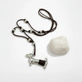 Necklace with a dog-shaped pendant on a white background