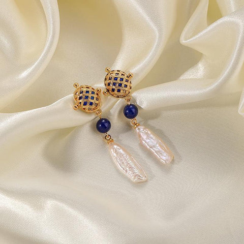 Vintage Drop Earrings - Gold Plated - Yacine & Me