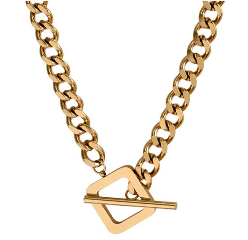 Clavicle Chain Necklace - Gold Plated - Yacine & Me