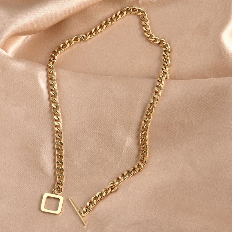 Clavicle Chain Necklace - Gold Plated - Yacine & Me