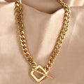 Clavicle Chain Necklace - Gold Plated - Yacine & Me