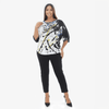 Plus Size - Top With Bold Print Graphic - Yacine & Me