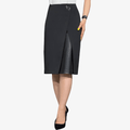 Pencil Skirt With Faux Leather - Yacine & Me