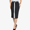Pencil Skirt With Front White Trim - Yacine & Me