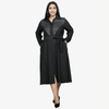 Plus Size - Long Sleeve Midi Dress - Yacine & Me