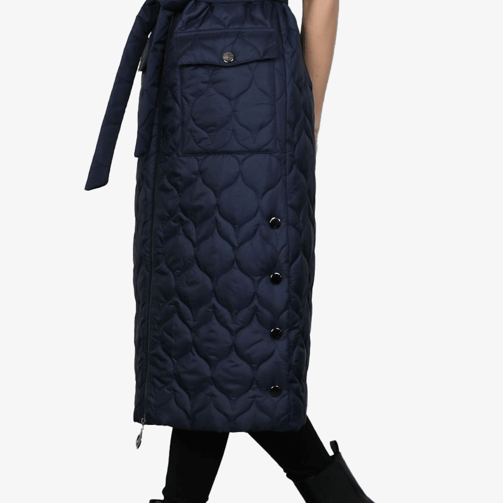 Quilted Long Vest With Side Buttons - Yacine & Me