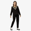 V-Neck Top & Trousers Matching Set - Yacine & Me