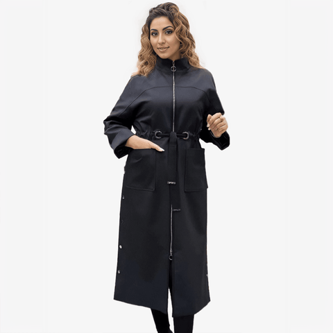 Long Coat With Side Buttons - Yacine & Me